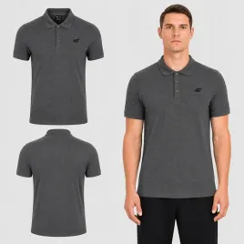 koszulka-meska-polo-4f-t-shirt-sportowy-l-m0770-ss26-szary-bawelna-mezczyzna