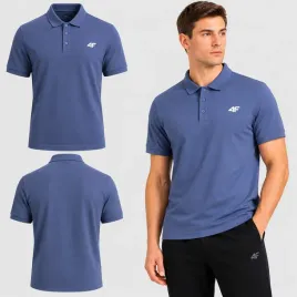 koszulka-polo-meska-4f-sportowy-t-shirt-l-m0770-ss26-niebieski-bawelna-mezczyzna