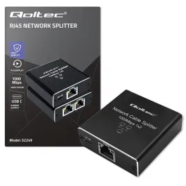 qoltec-switch-niezarzadzalny-splitter-rj45-1x2-1000mbps-usb-c-alu-52249
