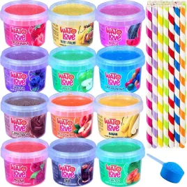 kolorowy-cukier-do-waty-cukrowej-smakowy-12x100g-patyczki-cukier-watolove-granulowany-06-10-mm-z-miarka-szczelne-pojemniki-bezpieczny-dla-dzieci