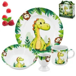 kpl-dzieciecy-4-elementowy-dino-zestaw-talerzyk-kubek-miska