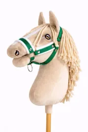 kantar-regulowany-dla-konia-hobby-horse-a3-zielony-z-bialym-futerkiem