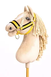 kantar-regulowany-dla-konia-hobby-horse-a3-zolty-z-czarnym-futerkiem