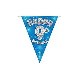 party-bunting-happy-9th-birthday-blue-holographic-11-flags-3-9m