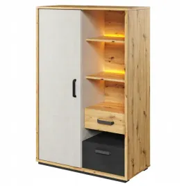 szafka-mlodziezowa-90-cm-qubic-qb-05-led-2-szuflady-dab-artisan-lenart