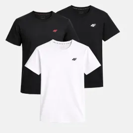 t-shirt-meski-4f-koszulka-zestaw-komplet-3-sztuki-l-ttshm3341-podkoszulki-bawelniane-z-okraglym-dekoltem-wielokolorowe-z-logo