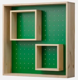 dekoracja-scienna-polka-ekspozycyjna-skogsmosaik-sosna-zielony-45x45-cm
