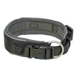 obroza-premium-m-l-40-48cm-40mm-czarna-grafitowa-tasma-parciana-szeroka