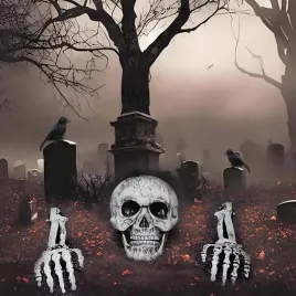 zestaw-dekoracji-halloweenowych-czaszka-2-dlonie-szkieletu-2-wrony