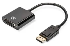 digitus-0-15m-dp-male-to-dvi-i-female-displayport-adapter-cable-black
