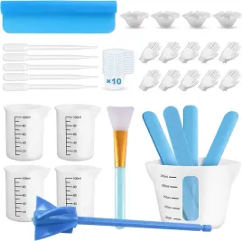 silikonowe-kubki-z-miarka-do-zywicy-250-ml-4x100-ml-zestaw-niebieski