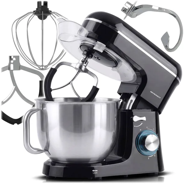 Robot kuchenny planetarny mikser Berdsen stal nierdzewna 6l czarny 3w11400W