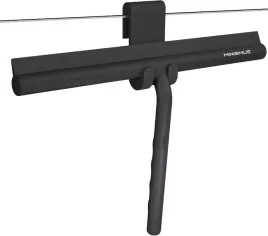 sciagaczka-do-prysznica-28-cm-czarna-silikonowa-z-hakiem-bez-wiercenia