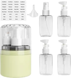 dozownik-podrozny-4-w-1-zielony-2-spraye-2-pompki-50-ml-z-lejkiem