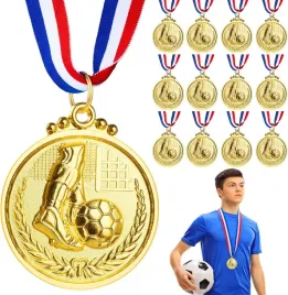 medale-pilkarskie-zlote-1-miejsce-ze-wstazka-12-sztuk