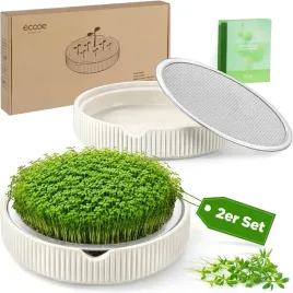 ecooe-miska-do-uprawy-rzezuchy-biala-f-15-cm-z-sitkiem-ze-stali-nierdzewnej