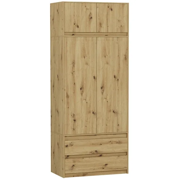 Szafa garderoba 90cm 2d 2sz artisan z nadstawką B-9N
