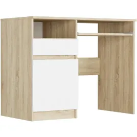 meble-biurko-stolik-96cm-sonoma-z-bialym-n35l