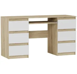 meble-biurko-komputerowe-6-szuflad-140cm-sonoma-mix-n32
