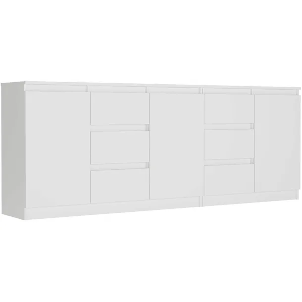 KOMODA R-200-S6 6-SZUFLADOWA BIAŁA zestaw 2 szt.