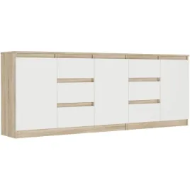 komoda-r-200-s6-6-szufladowa-sonoma-mix-bialy-2-sztuki