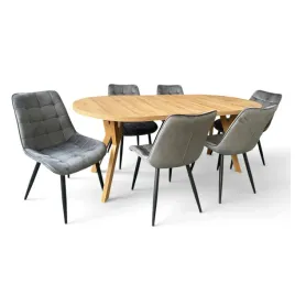 rozkladany-stol-okragly-6-krzesel-tapicerowanych-szare-komplet-do-jadalni
