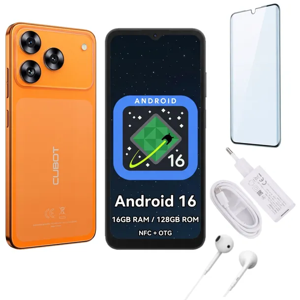 Smartfon Telefon 6,5 Cala 48 Mp NFC Android 16 DUAL SIM CUBOT A50 16/128GB