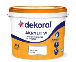 dekoral-farba-lateksowa-akrylit-w-biala-10l-emulsja-do-malowania-scian-matowe-wykonczenie-wydajnosc-14-m-l