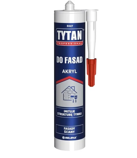 Akryl do fasad tynków Tytan Professional zewnętrzny biały 280 ml