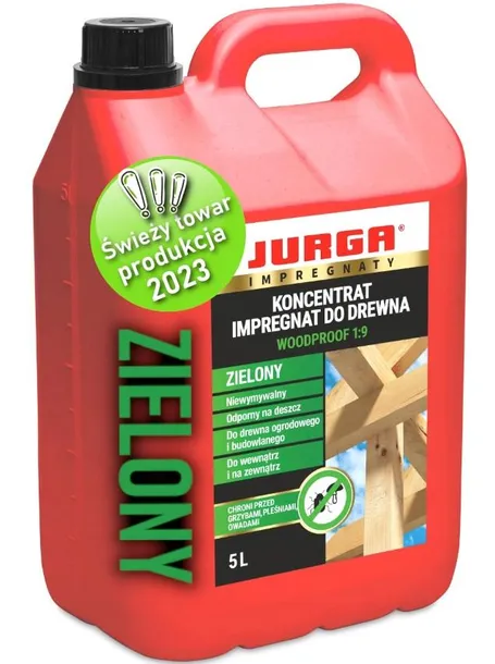 Jurga Impregnat do drewna Woodproof 1:9 ZIELONY 5L