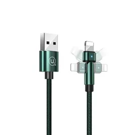 usams-kabel-pleciony-obrotowy-u60-2a-lightning-zielony-1m-sj476usb02