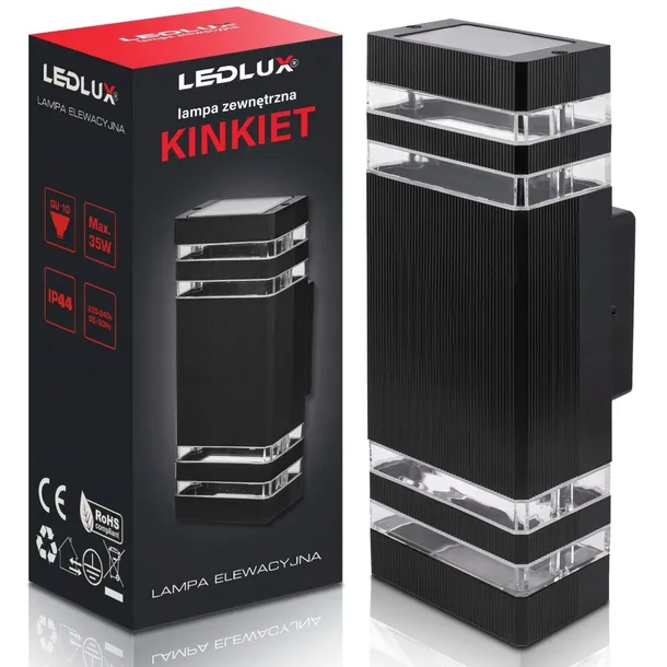 Kinkiet Elewacyjny LED Ogrodowy 2x GU10 IP54