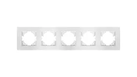 ramka-pieciokrotna-modern-q-bialy-plastik-linia-basic