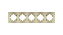ramka-pieciokrotna-modern-q-zloty-plastik-linia-basic