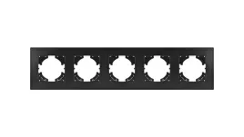 ramka-pieciokrotna-modern-q-czarny-plastik-linia-basic