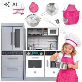 duza-drewniana-kuchnia-dla-dzieci-cook-n-roll-nowoczesna-szara-lodowka