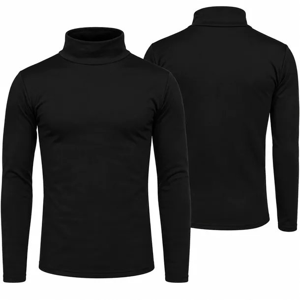 GOLF TERMOAKTYWNY OCIEPLANY Męski Ciepły Zimowy Czarny r. XXL