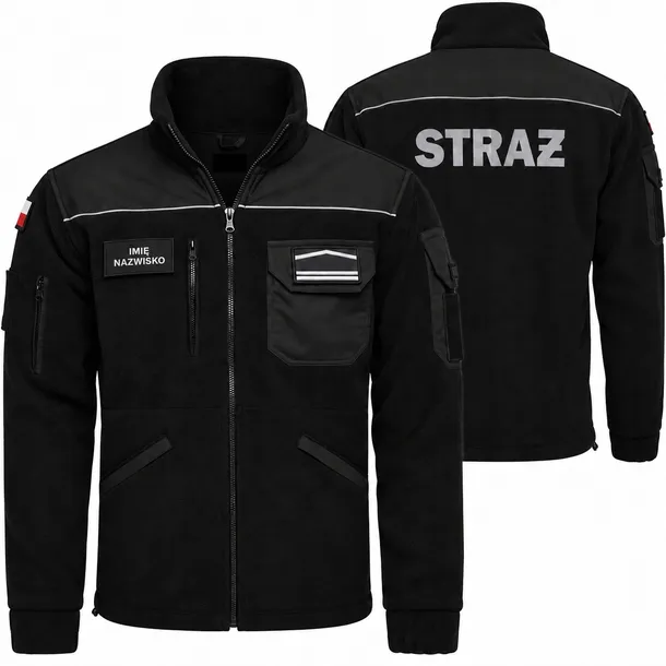 Ekskluzywny POLAR strażacki Ochotnicza Straż POŻARNA OSP kieszenie Logo XXL
