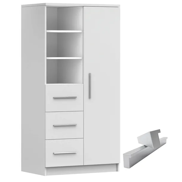 SYSTEM OMEGA 05 REGAŁ 80 BIAŁY/BIAŁY meble młodzieżowe dziecięce PRODUCENT