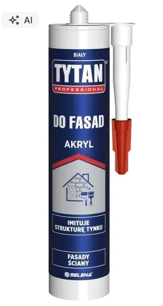 Akryl do fasad tynków Tytan Professional zewnętrzny biały 280 ml