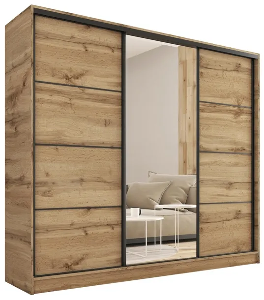 Szafa przesuwna z lustrem 200 cm wotan LOFT