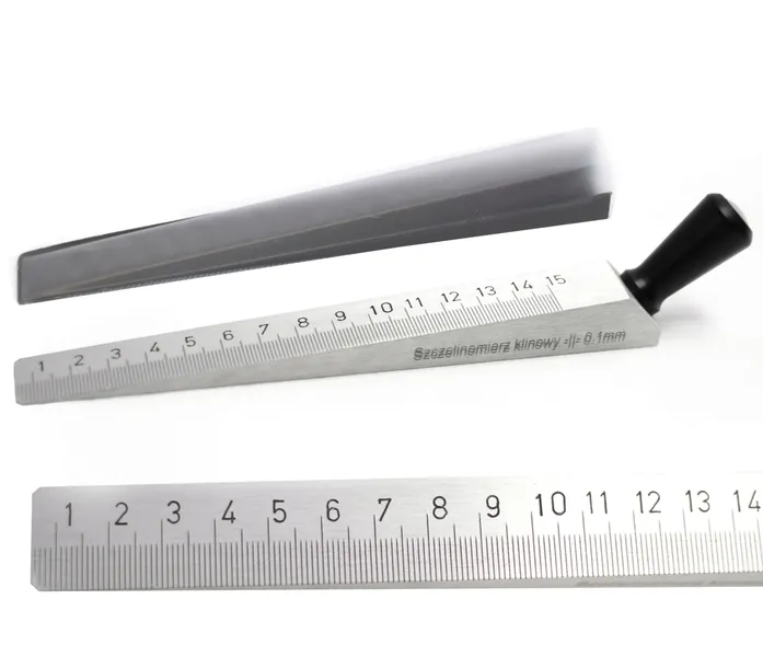 Szczelinomierz klinowy klin pomiarowy 15CM/MM