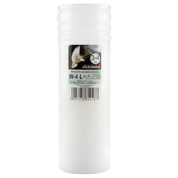 Wkład Do Zniczy Parafinowy Wkłady Całoroczne Płomyk W-4L Znicze 96h 4dni