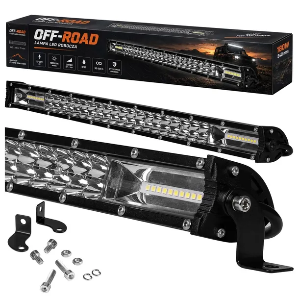 Lampa robocza LED OFF-ROAD 180W HALOGEN 54cm na auto MOCNA wysoka jakość