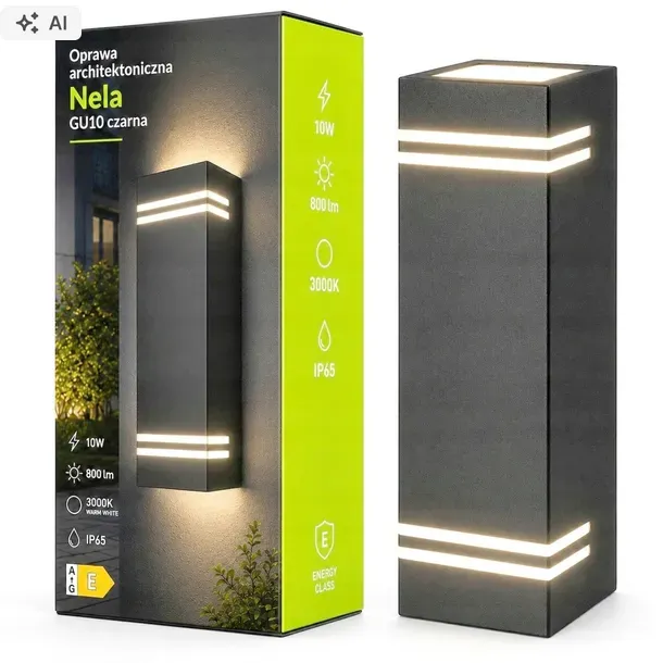 Lampa Zewnętrzna Kinkiet Ogrodowy ELEWACYJNA Ścienna GU10 LED