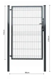 furtka-panelowa-ogrodzeniowa-3d-kolor-grafit-153cm-stalowa-wejsciowa-do-posesji-przejscie-ogrodowe-azurowa-skrzydlo-100-cm-otwierana-lewo-lub-prawo