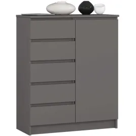 komoda-k80-1d-5sz-pk-grafit-szary