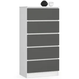 komoda-k60-5sz-clp-pk-bialy-szary