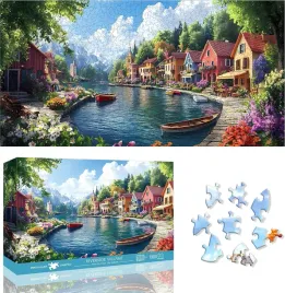 puzzle-1000-elementow-dla-doroslych-wioska-nad-rzeka-xl-relaks