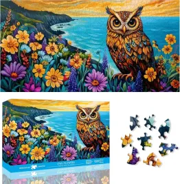 puzzle-dla-doroslych-1000-elementow-sowa-i-kwiaty-nad-morzem